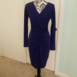 NWT Purple/Blue cocktail dress. Long sleeve